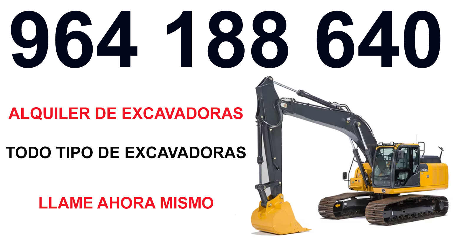 Alquiler de excavadoras en Castellón con KYORENT